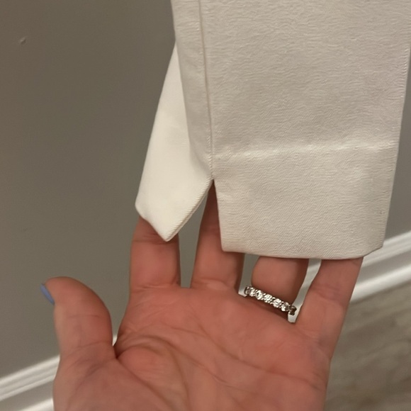 Fifteen Twenty Ankle Slit Pants Pull-On Off White Size Small Elastic Waist - Picture 4 of 5